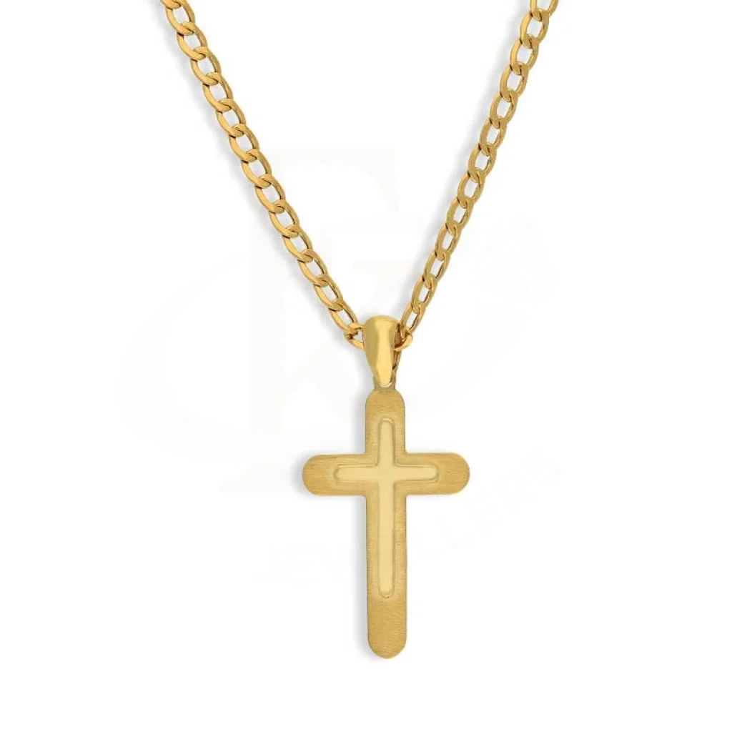 r 1f4 k gold cross necklace